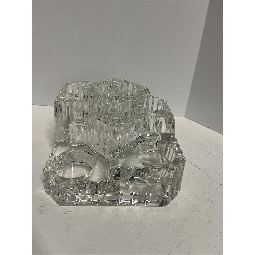 Partylight Lead Crystal 5 Candle Votive Candle Holder Cascading Castle Germany